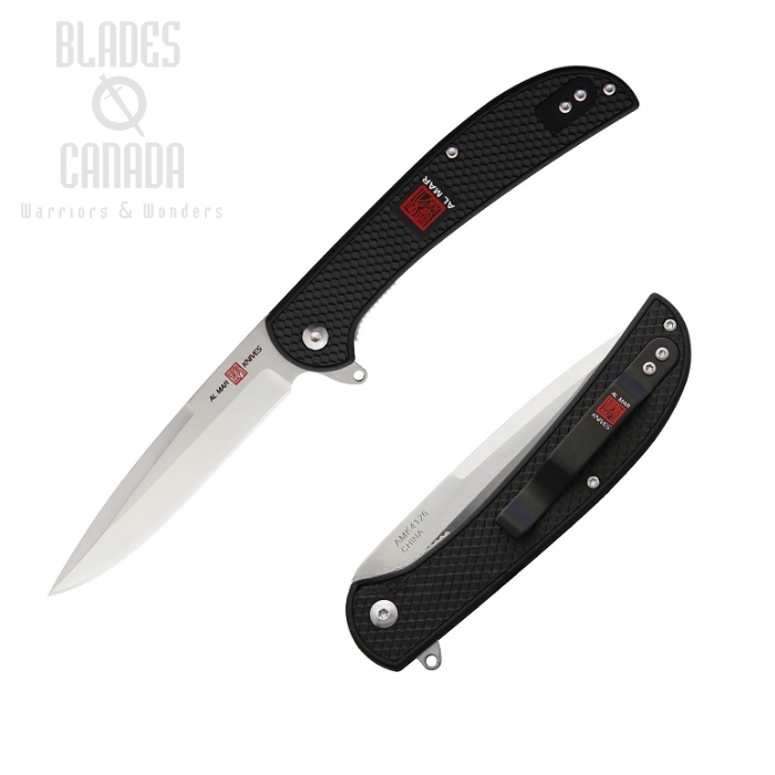 (image for) Al Mar Ultralight Eagle Flipper Folding Knife, 8Cr13MoV, FRN Black, AMK4126
